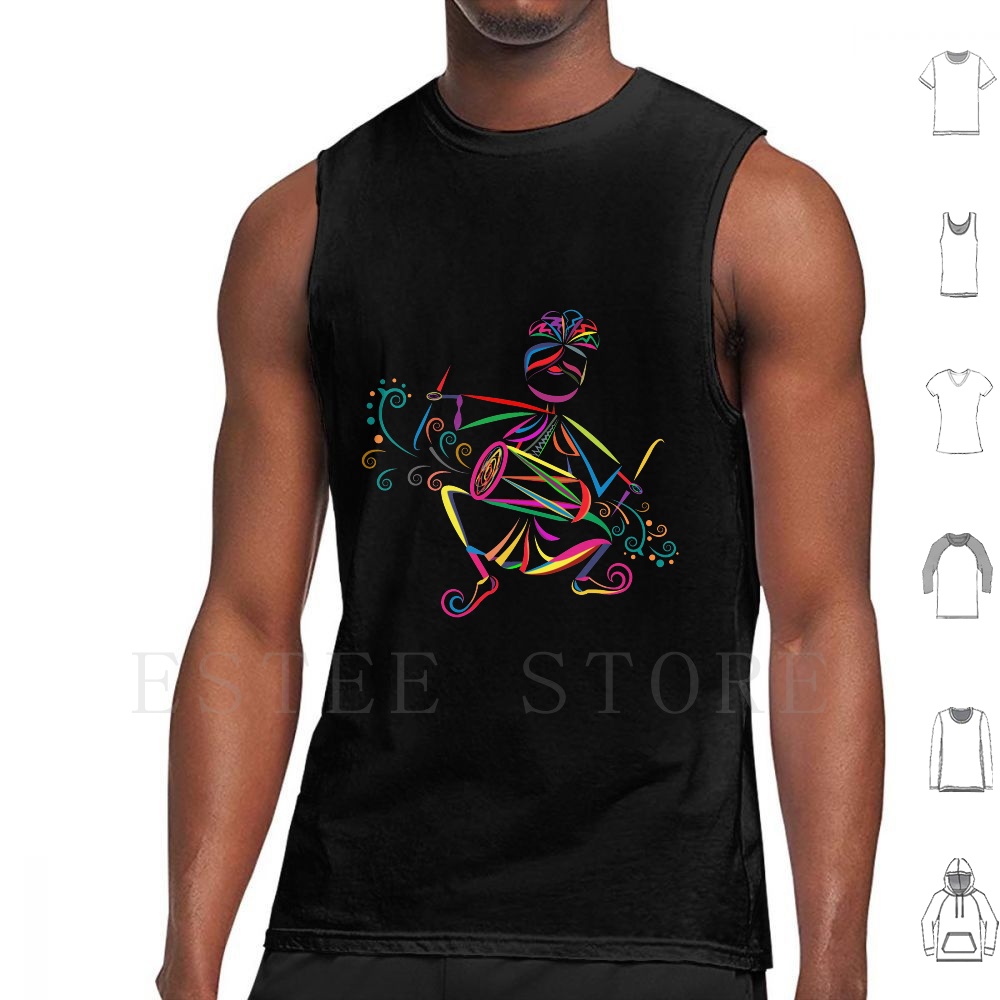 Musical Instrument In India - Rompi Tank Top Pemain Dhol Tanpa