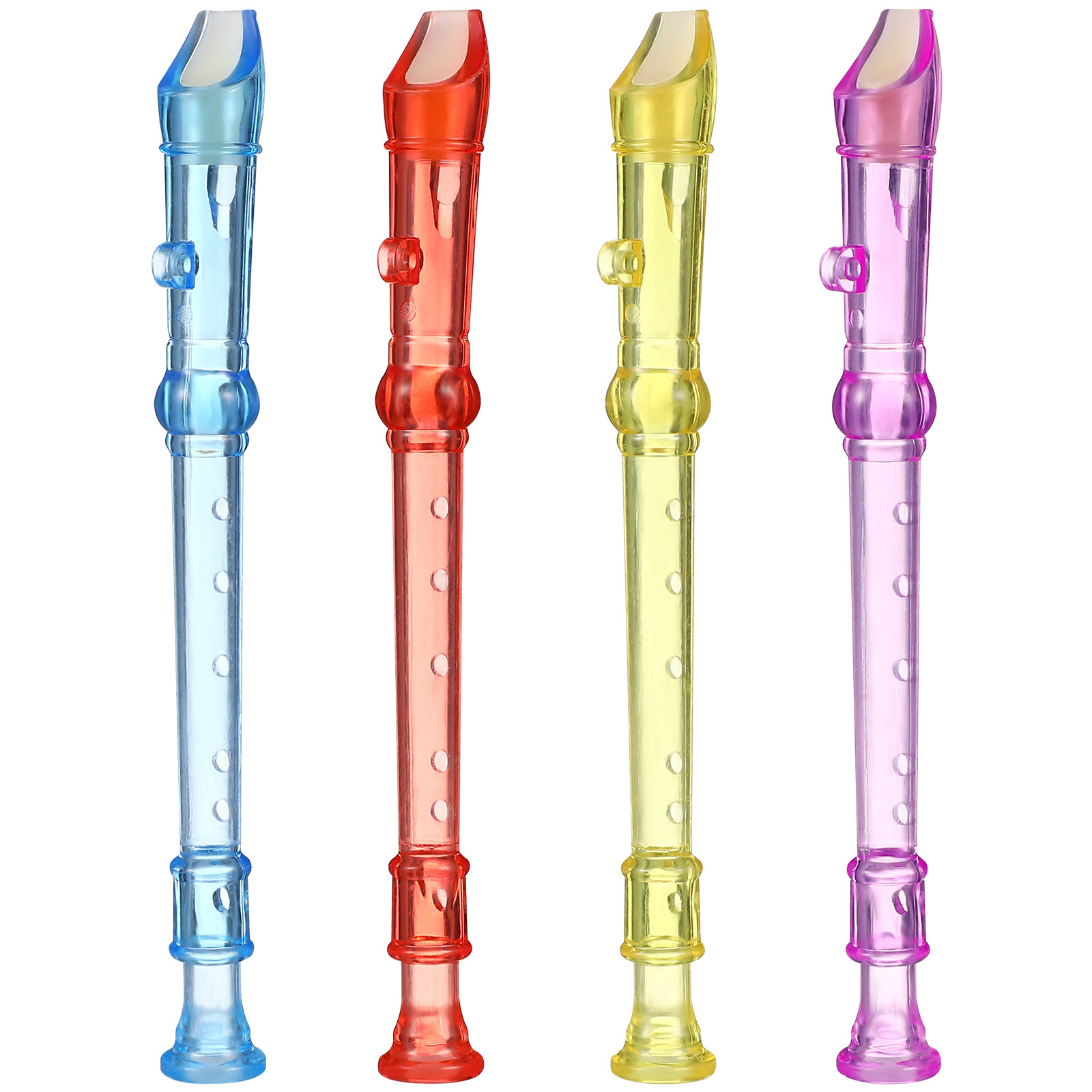 Soprano Recorder Plastic - 12Pcs Seruling Soprano Plastik Transparan untuk