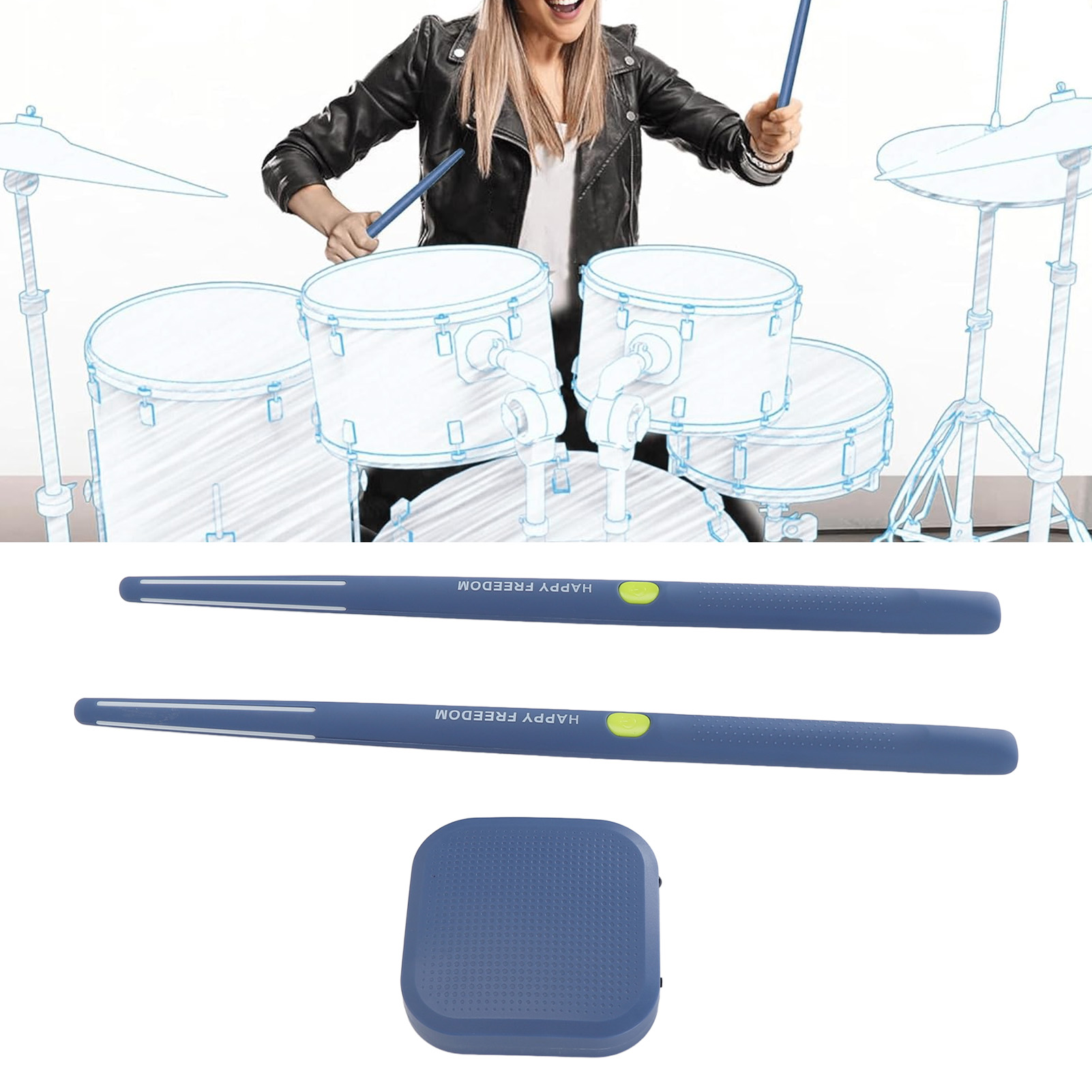 Musical Instrument Virtual - Stik Drum Virtual Elektrik Sensorik Gerak