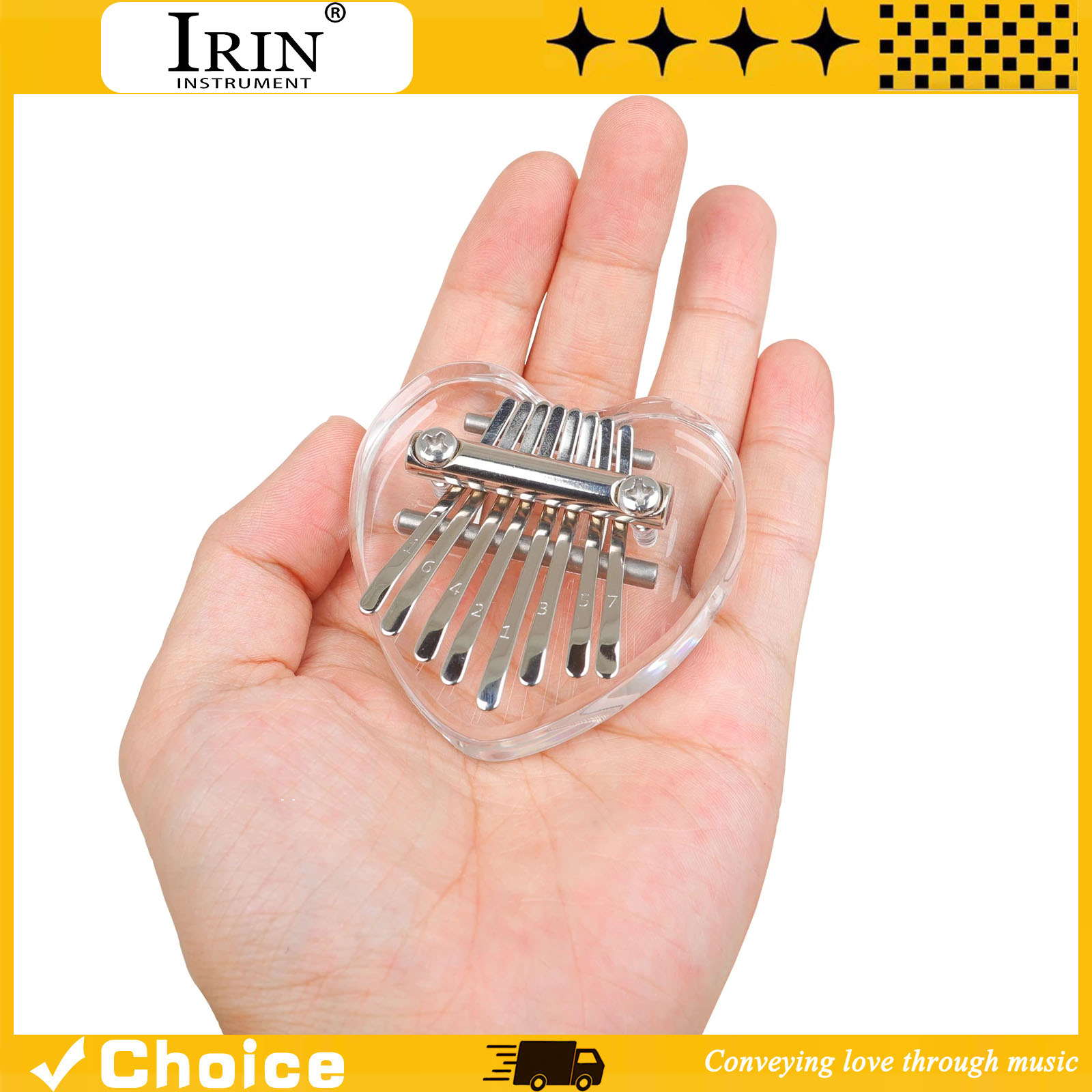 Musical Instrument Keyboard - Piano Jempol Mini Kalimba 8-Tuts Akrilik