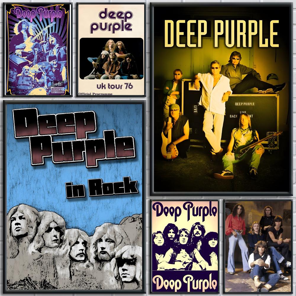 Musical Instrument Painting - Musik Band Hard Rock-Deep Purple-A Lukisan