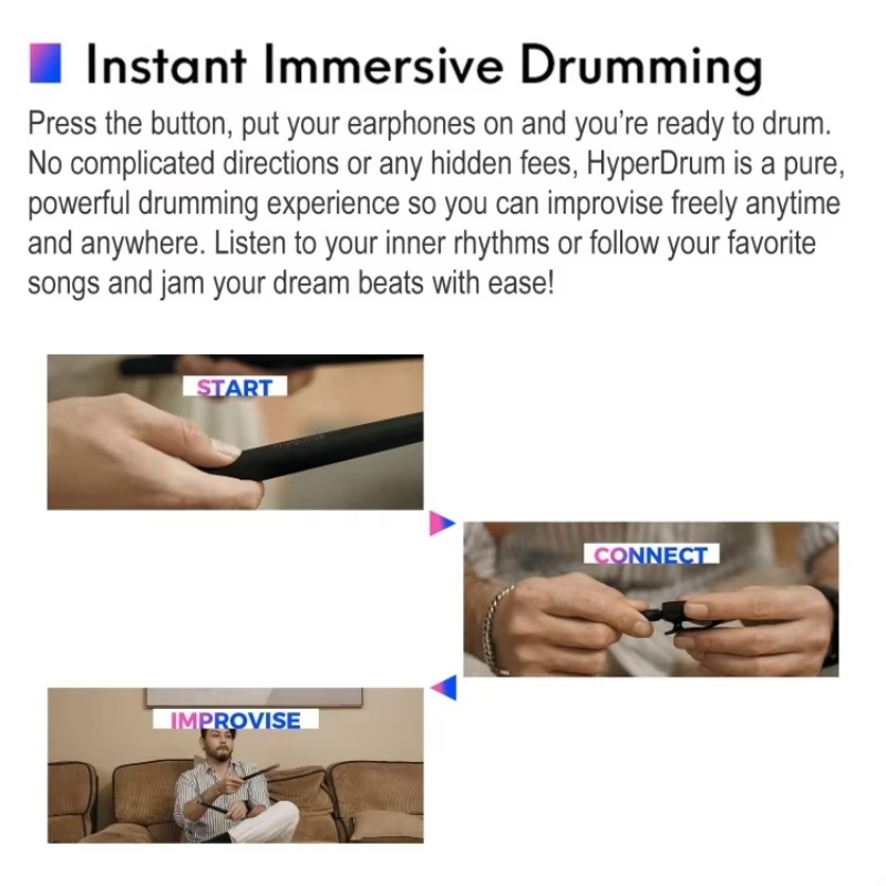 Musical Instrument Virtual - Produk Peringkat Teratas Hyperdrum Somatosensory Virtual