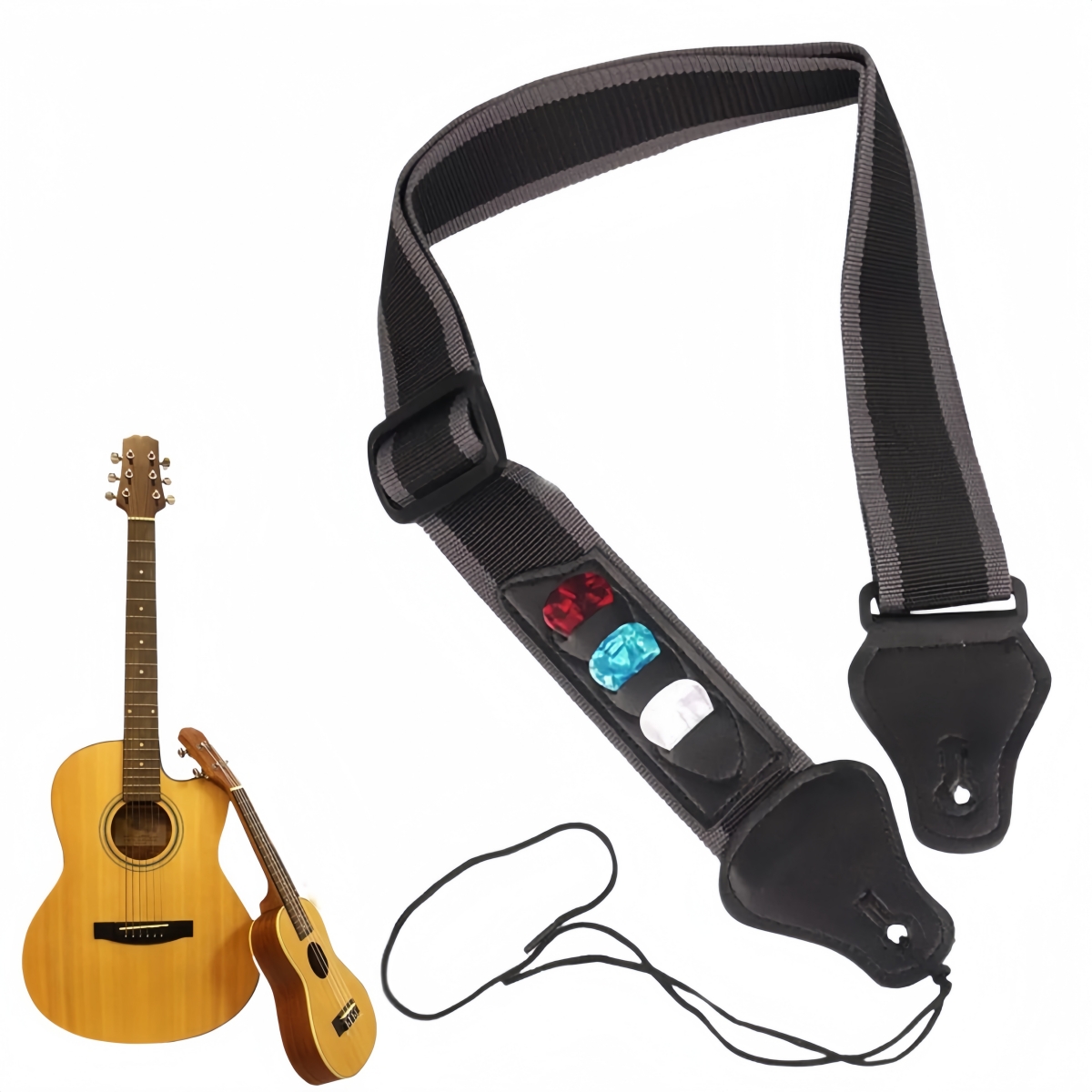 Tali Gitar Kulit PU Miwayer, T - Musical Instrument Band ulasan dan harga