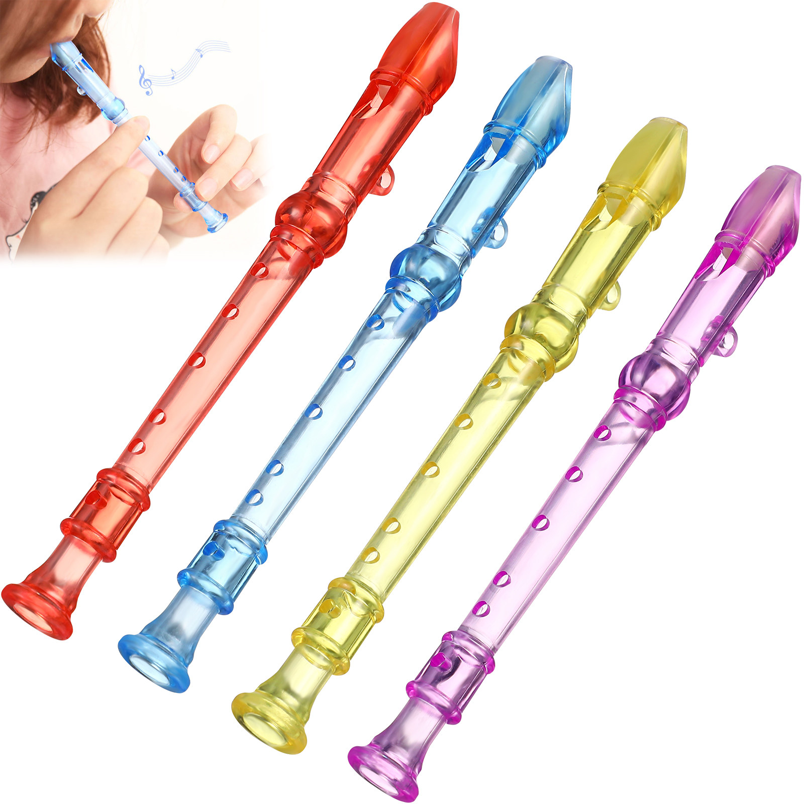 12Pcs Seruling Soprano Plastik - Soprano Recorder Plastic ulasan dan harga