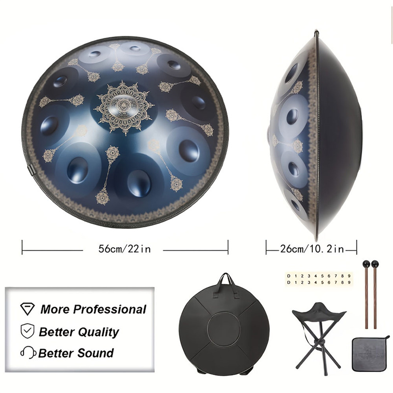 Drum Handpan 10 Nada 22 Inci d - Musical Instrument Drum ulasan dan harga