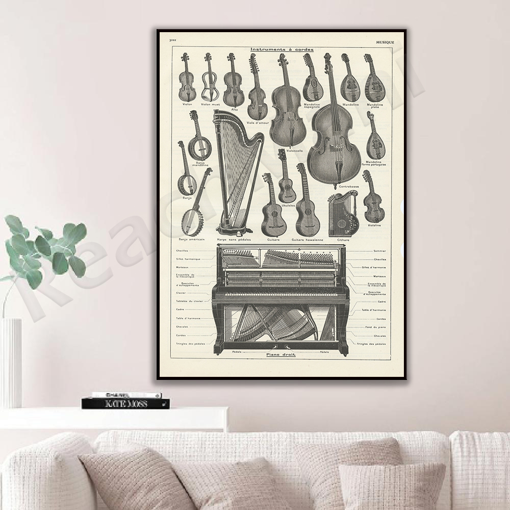 Alat musik antik dicetak pada  - Musical Instrument Viola ulasan dan harga