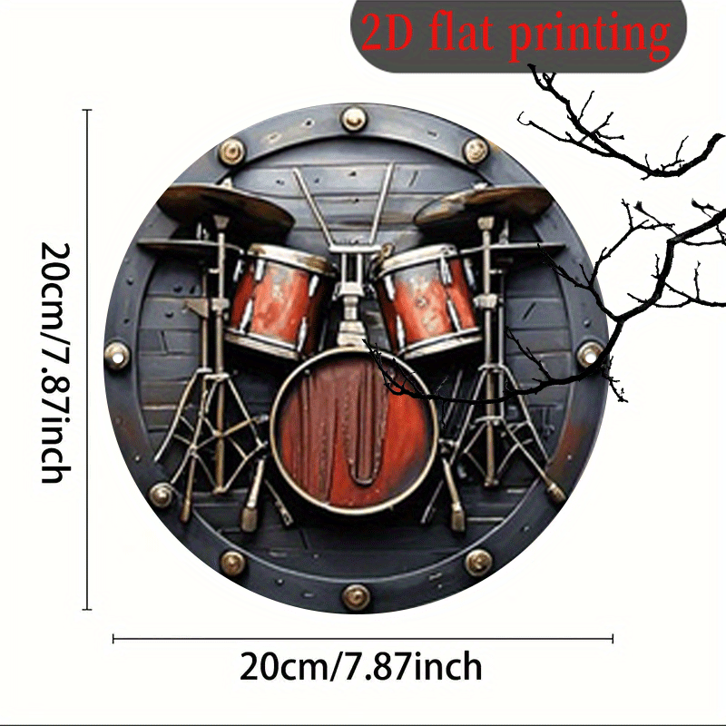Plakat logam retro musik rock  - Musical Instrument Drum ulasan dan harga
