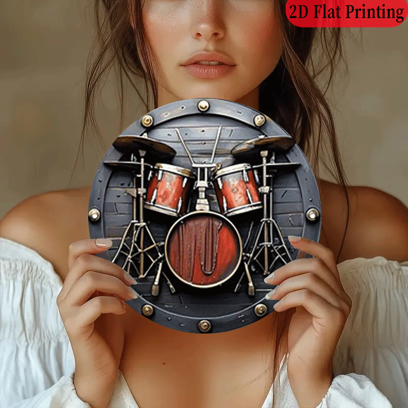 Plakat logam retro musik rock  - Musical Instrument Drum ulasan dan harga