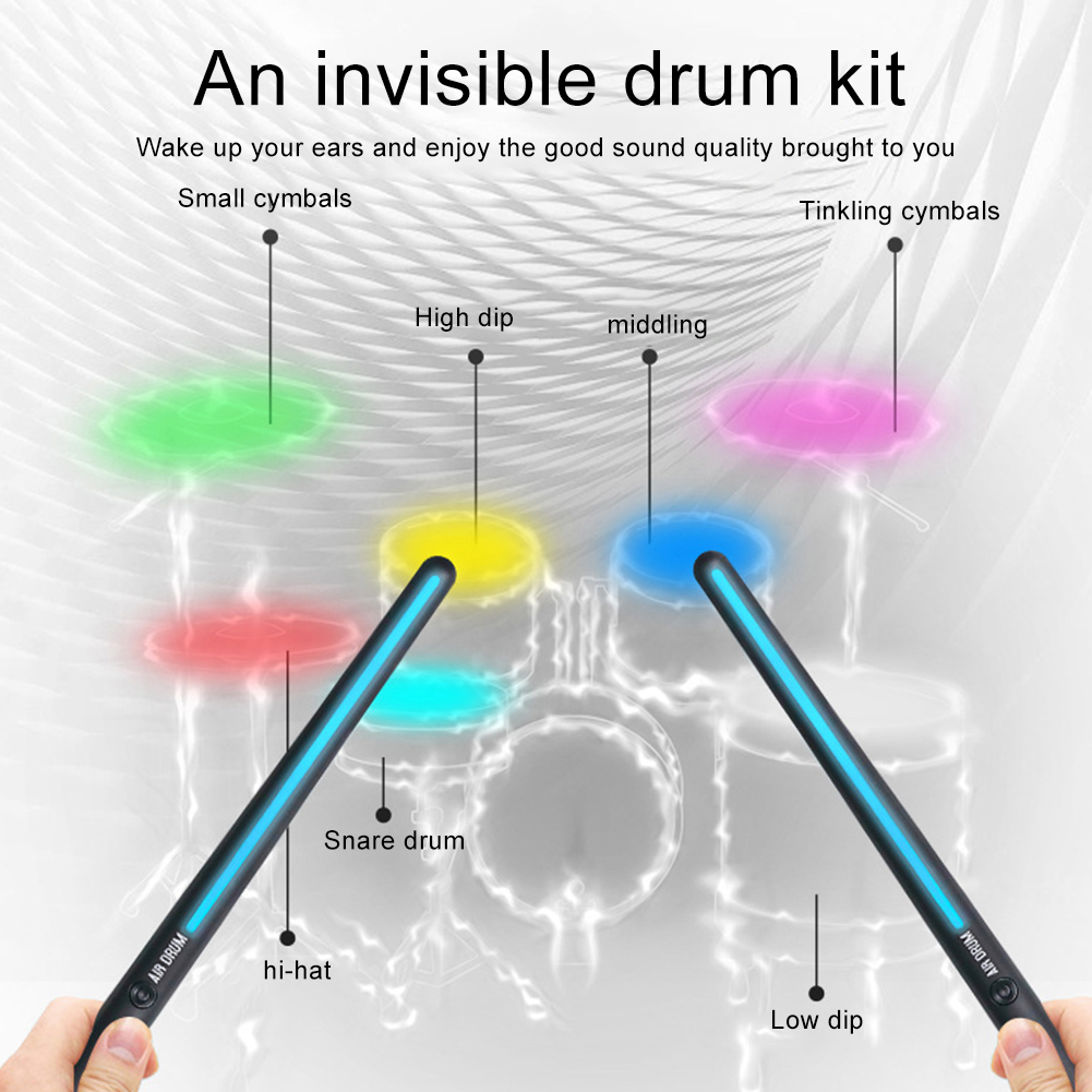 Set Drum Udara Portabel Sensor - Musical Instrument Virtual ulasan dan harga